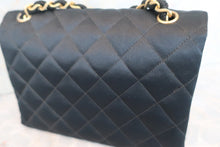 Load image into Gallery viewer, CHANEL Matelasse chain shoulder bag Satin Black/Gold hadware Shoulder bag 600050054
