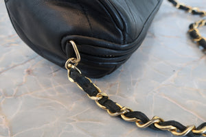 CHANEL/シャネル ココマークフリンジチェーンショルダーバッグ ラムスキン ブラック/ゴールド金具 ショルダーバッグ 700090020