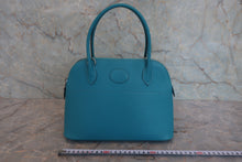 将图片加载到图库查看器，HERMES／BOLIDE 27 Chevre myzore goatskim Turquoise blue □H刻印 Shoulder bag 800030086
