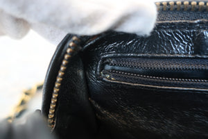 CHANEL/シャネル ココマークフリンジチェーンショルダーバッグ ラムスキン ブラック/ゴールド金具 ショルダーバッグ 700090020