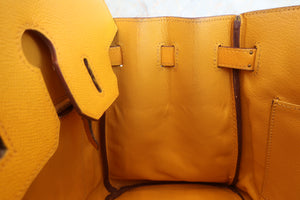 HERMES BIRKIN 30 Graine Couchevel leather Jaune □H刻印 Hand bag 600090024