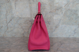 HERMES／エルメス ケリー32 シェーブル フューシャピンク □Q刻印 ショルダーバッグ 700060300