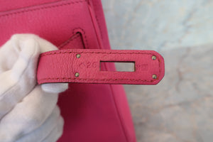 HERMES／エルメス ケリー32 シェーブル フューシャピンク □Q刻印 ショルダーバッグ 700060300