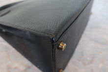 画像をギャラリービューアに読み込む, HERMES／エルメス ケリー28 リザード ブラック 〇S刻印 ショルダーバッグ 800020026
