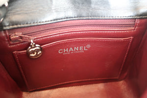 CHANEL/シャネル ミニマトラッセシングルフラップチェーンショルダーバッグ ラムスキン ブラック/シルバー金具 ショルダーバッグ 700090024