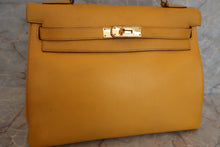 将图片加载到图库查看器，HERMES KELLY 32 Graine Couchevel leather Jaune 〇X刻印 Shoulder bag 500050082
