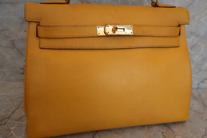 HERMES KELLY 32 Graine Couchevel leather Jaune 〇X刻印 Shoulder bag 500050082