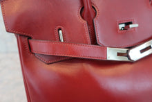 将图片加载到图库查看器，HERMES HAUT A COURROIRE 32 Box carf leather Rouge H □J刻印 Hand bag 600060125
