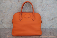 Load image into Gallery viewer, HERMES BOLIDE 35 Clemence leather Orange □G Engraving Shoulder bag 600090038
