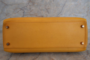 HERMES KELLY 32 Graine Couchevel leather Jaune 〇X刻印 Shoulder bag 500050082