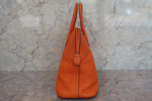 HERMES BOLIDE 35 Clemence leather Orange □G Engraving Shoulder bag 600090038