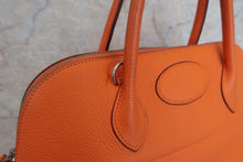 将图片加载到图库查看器，HERMES BOLIDE 35 Clemence leather Orange □G刻印Shoulder bag 600090038
