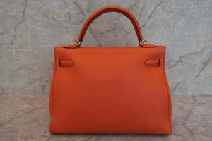 HERMES KELLY 32 Togo leather Orange □M刻印 Shoulder bag 600100011