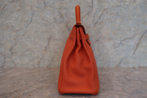 HERMES KELLY 32 Togo leather Orange □M刻印 Shoulder bag 600100011