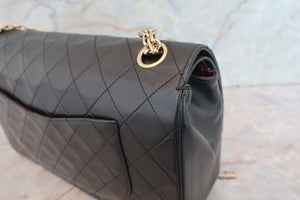 CHANEL/シャネル マトラッセＷフラップチェーンショルダーバッグ ラムスキン ブラック/ゴールド金具 ショルダーバッグ 700090029