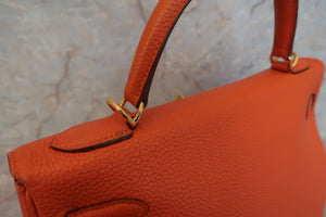 HERMES KELLY 32 Togo leather Orange □M刻印 Shoulder bag 600100011