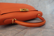 将图片加载到图库查看器，HERMES KELLY 32 Togo leather Orange □M刻印 Shoulder bag 600100011
