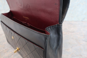 CHANEL/シャネル マトラッセＷフラップチェーンショルダーバッグ ラムスキン ブラック/ゴールド金具 ショルダーバッグ 700090029