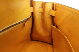 HERMES KELLY 32 Graine Couchevel leather Jaune 〇X Engraving Shoulder bag 500050082