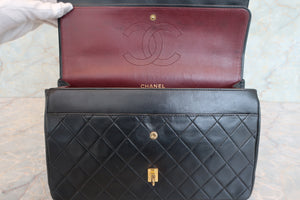 CHANEL/シャネル マトラッセＷフラップチェーンショルダーバッグ ラムスキン ブラック/ゴールド金具 ショルダーバッグ 700090029
