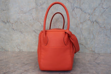 Load image into Gallery viewer, HERMES LINDY 26 Clemence leather Orange poppy C Engraving Shoulder bag 800090076
