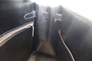 HERMES／エルメス ケリー32 ボックスカーフ ブラック □D刻印 ハンドバッグ 700070235