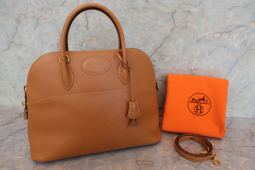 HERMES／エルメス ボリード35 アルデンヌ ナチュラル 〇X刻印 ショルダーバッグ 700110077