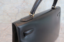 画像をギャラリービューアに読み込む, HERMES／エルメス ケリー32 ボックスカーフ ブラック 〇S刻印 ハンドバッグ 700070278
