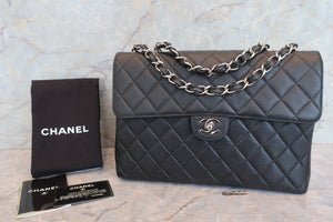 CHANEL/シャネル 中マトラッセシングルフラップチェーンショルダーバッグ キャビアスキン ブラック/シルバー金具 ショルダーバッグ 700090016