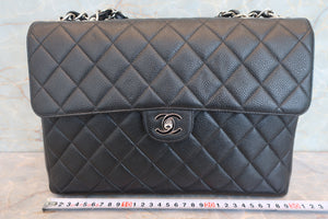 CHANEL/シャネル 中マトラッセシングルフラップチェーンショルダーバッグ キャビアスキン ブラック/シルバー金具 ショルダーバッグ 700090016