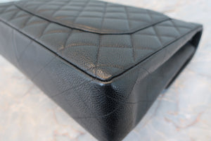 CHANEL/シャネル 中マトラッセシングルフラップチェーンショルダーバッグ キャビアスキン ブラック/シルバー金具 ショルダーバッグ 700090016
