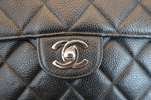 CHANEL/シャネル 中マトラッセシングルフラップチェーンショルダーバッグ キャビアスキン ブラック/シルバー金具 ショルダーバッグ 700090016