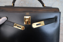 画像をギャラリービューアに読み込む, HERMES／エルメス ケリー32 ボックスカーフ ブラック 〇S刻印 ハンドバッグ 700070278
