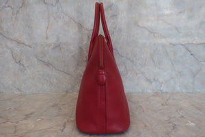 HERMES BOLIDE 35 Graine Couchevel leather Rouge vif 〇V Engraving Hand bag 500060108