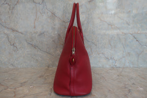 HERMES BOLIDE 35 Graine Couchevel leather Rouge vif 〇V Engraving Hand bag 500060108