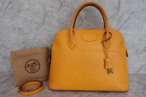 HERMES BOLIDE 35  Graine Couchevel leather Jaune 〇S刻印 Shoulder bag 600070195