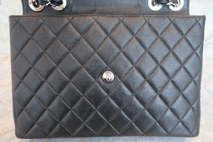 CHANEL/シャネル 中マトラッセシングルフラップチェーンショルダーバッグ キャビアスキン ブラック/シルバー金具 ショルダーバッグ 700090016
