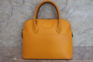 HERMES BOLIDE 35  Graine Couchevel leather Jaune 〇S刻印 Shoulder bag 600070195