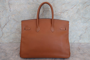 HERMES／エルメス バーキン35 クシュベル ゴールド □A刻印 ハンドバッグ 700050216