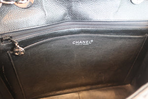 CHANEL/シャネル 中マトラッセシングルフラップチェーンショルダーバッグ キャビアスキン ブラック/シルバー金具 ショルダーバッグ 700090016