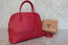将图片加载到图库查看器，HERMES BOLIDE 35 Fjord leather Rouge vif ○X刻印 Shoulder bag 800090066
