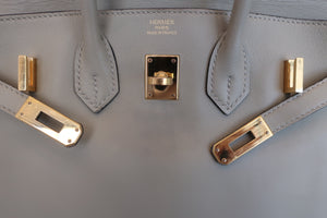 HERMES BIRKIN 25 Swift leather Sauge Hand bag 600090036