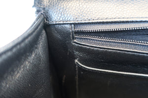 CHANEL/シャネル 中マトラッセシングルフラップチェーンショルダーバッグ キャビアスキン ブラック/シルバー金具 ショルダーバッグ 700090016