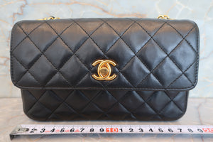 CHANEL/シャネル ミニマトラッセチェーンショルダーバッグ ラムスキン ブラック/ゴールド金具 ショルダーバッグ 700080224