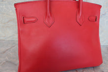 将图片加载到图库查看器，HERMES BIRKIN 30 Gulliver leather Rouge vif 〇X刻印 Hand bag 600090048
