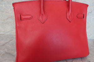 HERMES BIRKIN 30 Gulliver leather Rouge vif 〇X刻印 Hand bag 600090048