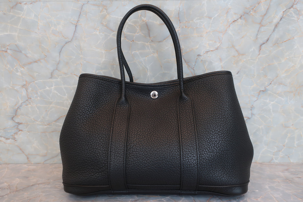 HERMES GARDEN PARTY PM Negonda leather Black □N刻印 Tote bag 600100072