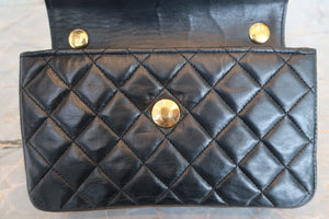 CHANEL/香奈儿 迷你CF 链条包 羊皮 Black/Gold hadware(黑色/金色金属) 肩背包 700070275