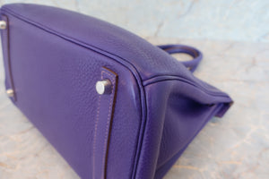 HERMES／エルメス バーキン30 トリヨンクレマンス アイリス □N刻印 ハンドバッグ 700040215