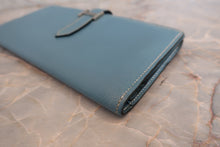 Load image into Gallery viewer, HERMES  Bearn Soufflet Epsom leather Blue jean □K Engraving Wallet 700090225
